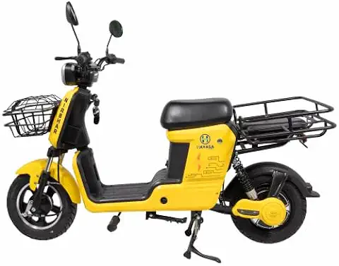12. Hayasa Nirbhar Electric Scooty/Scooter with Front Disc & Rear Drum Brake and 60V / 26Ah Battery Capacity (Yellow)