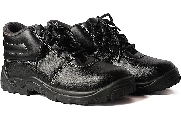 9. HEALTH SAFE high Ankle fine Material Safety Shoes