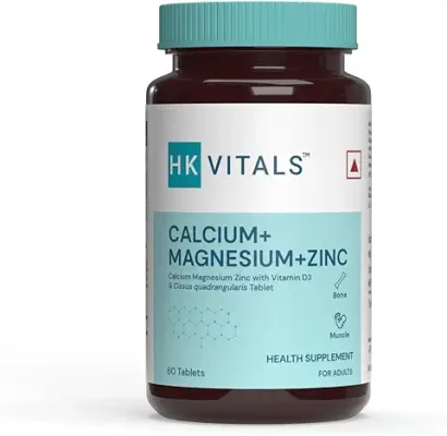 1. HealthKart HK Vitals Calcium Magnesium & Zinc Tablets with Vitamin D3