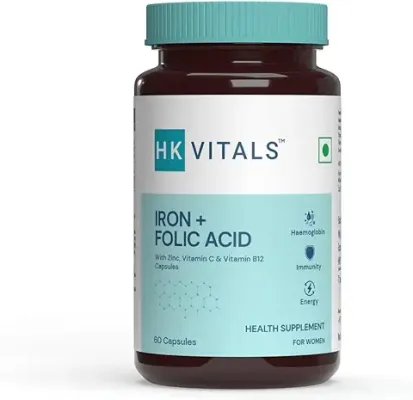2. HealthKart HK Vitals Iron + Folic Acid Supplement