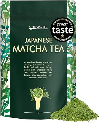 11. Heapwell Superfoods Japanese Matcha Green Tea Powder