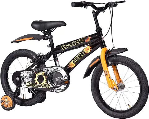 9. Hero Blast 16T Kids Cycle with Training Wheels and mudgaurds