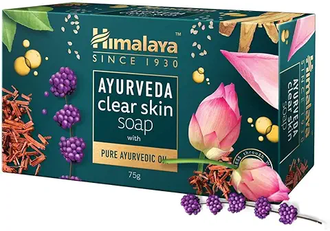 7. Himalaya Ayurveda Clear Skin Soap, 75 g (Pack of 6)