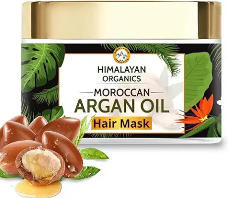 14. HIMALAYAN ORGANICS Moroccan Argan Oil Hair Mask With Bhringraj