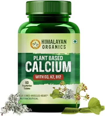 8. HIMALAYAN ORGANICS Plant Based Calcium 650mg Supplement