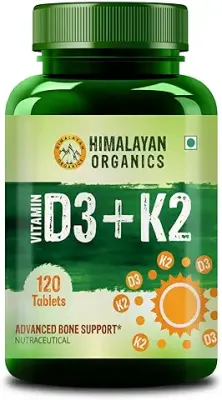 6. Himalayan Organics Vitamin D3 600 IU + K2 as MK7 Supplement