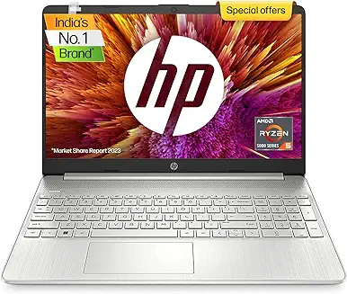 9. HP Laptop 14s, AMD Ryzen 5 5500U, 14-inch (35.6 cm), FHD, 8GB DDR4, 512GB SSD, AMD Radeon Graphics, Backlit KB, Thin & Light, Dual Speakers (Windows 11 Home, MSO 2019, Silver, 1.46 kg), fq1092AU