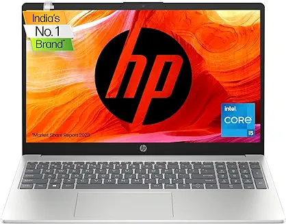 15. HP Laptop 15, 13th Gen Intel Core i5-1335U, 15.6-inch (39.6 cm), FHD, 16GB DDR4, 512GB SSD, Intel Iris Xe Graphics, FHD Camera w/Privacy Shutter (Win 11, MSO 2021, Silver, 1.59 kg), fd0013TU