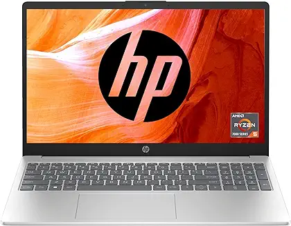 9. HP Laptop 15, AMD Ryzen 5 7520U, 15.6-inch (39.6 cm), FHD, 16GB LPDDR5, 512GB SSD, AMD Radeon Graphics, FHD Camera w/Privacy Shutter, Backlit KB (Win 11, MSO 2021, Silver, 1.59 kg), fc0030AU