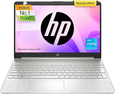 11. HP Laptop 15s, 12th Gen Intel Core i3-1215U, 15.6-inch (39.6 cm), FHD, 8GB DDR4, 1TB SSD, Intel UHD Graphics, Thin & Light, Dual Speakers (Win 11, MSO 2021, Silver, 1.69 kg), fy5005TU