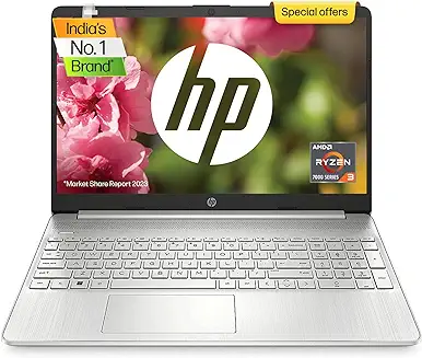 8. HP Laptop 15s, AMD Ryzen 3 5300U, 15.6-inch (39.6 cm), FHD, 8GB DDR4, 512GB SSD, AMD Radeon Graphics, Thin & Light, Dual Speakers (Win 11, MSO 2019, Silver, 1.69 kg), eq2143AU