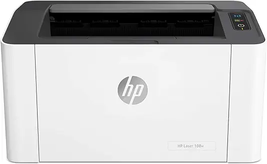 2. HP Laserjet 108w Single Function Monochrome Laser Wi-Fi Printer For Home/Office, Compact Design, Printing