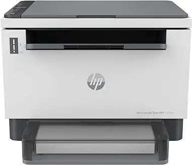 12. HP Laserjet Tank MFP 1005w, Wireless, Print, Copy, Scan, Hi-Speed USB 2.0, Bluetooth LE, Up to 22 ppm, 150-sheet Input Tray, 100-sheet Output Tray, 1-Year Warranty, Black and White, 381U4A