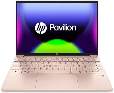 1. HP Pavilion Aero AMD Ryzen 7 7735U 13.3 inch(33.8cm) WUXGA IPS Micro-Edge Laptop(16GB RAM/1TB SSD/AMD Radeon Graphics/Win 11/MSO/Backlit Keyboard/B&O/FPR/Alexa/Rose Gold/970 Grams) 13-be2046AU