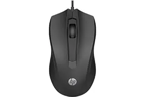 14. HP Wired Mouse 100 with 1600 DPI Optical Sensor, USB Plug-and -Play,ambidextrous Design, Built-in Scrolling and 3 Handy Buttons. 3-Years Warranty (6VY96AA)