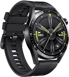 2. Huawei Watch GT 3 Smartwatch - 1.43" AMOLED Display, 14-Day Battery Life, All-Day SpO2 Monitoring, 5 ATM Water Resistant, GPS, AI Running Coach, Bluetooth Calling, and 100+ Sports Modes - Black