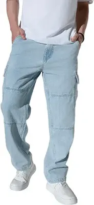 8. Hubberholme Men's Loose Fit Cargo Jeans
