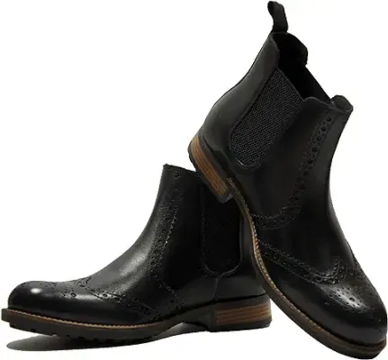 7. hx london LEATHER BROGUE CHELSEA BOOT FOR MEN