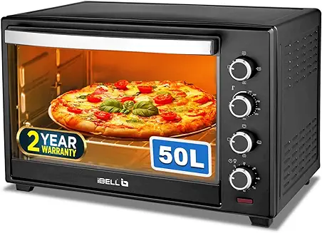 3. IBELL Eo50Lgdlx Otg 50 Litre,Convection Oven Toaster Griller With Motorized Rotisserie,5 Heating Modes,2000 Watt (Black),2000 Watts,50 Liter