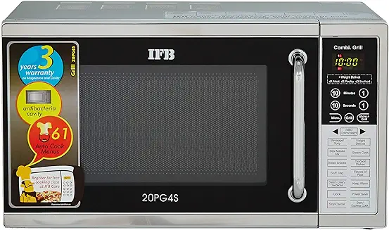 14. IFB 20 L Grill Microwave Oven (20PG4S, Black/ Silver)