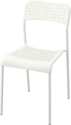 4. IKEA ADDE Chair - by STOCKLAND (White, Metal)