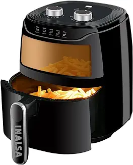 4. INALSA Air Fryer for Home|4.2 L Capacity|Visible Window & Internal Light|1400 W with Smart AirCrisp Technology|6-In-1 Appliance for Air fry,Bake,Roast,Grill and Reheat (Tasty fry MW)