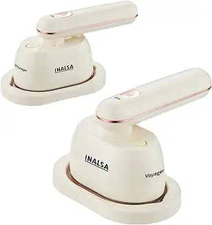 10. INALSA Mini Steam Iron & Garment Steamer|Portable Iron for Travelling|1200W|Heat Up in 40 Sec|Scratch Resistant Titanium Coated Sole Plate|2 In 1 Horizontal & Vertical Use|Light Weight (Voyager)