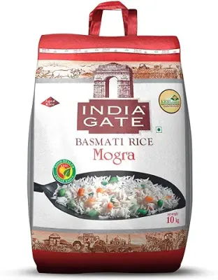 7. India Gate Basmati Rice Bag, Mogra, 10kg