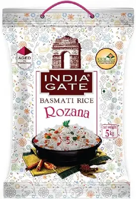 3. India Gate Basmati Rice Rozana, 5kg