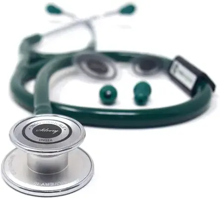 5. IndoSurgicals Silvery III Stethoscope (Green)