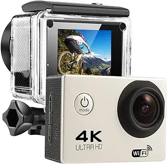 5. Infinizy (Great Indian Deal Offer With 15 Years Warranty) 4K WiFi 16MP Sports Action Camera 30M Underwater Waterproof Camera with Adjustable View Angle WiFi OS, 170 Degree HD Wide Angle Lens, 16 MP CMOS Image Sensor- BLUE