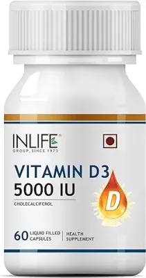 8. INLIFE Vitamin D3 Cholecalciferol Supplement with Coconut Oil for Better Absorption