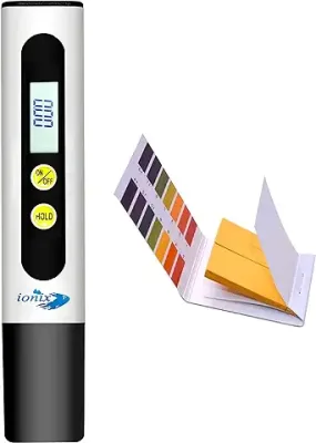 11. IONIX Digital Tds Tester & Ph test strips combo, TDS Meter for Water Testing for Measuring Tds/Ppm- White