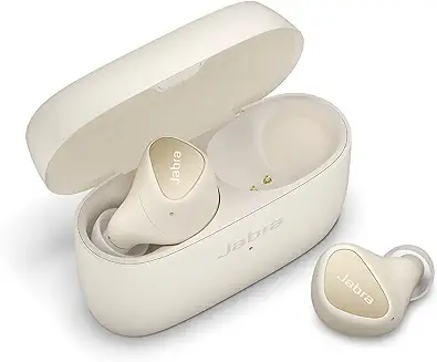 6. Jabra Elite 4 True Wireless Earbuds - Active Noise Cancelling Headphones - Discreet & Comfortable Bluetooth Earphones, Laptop, iOS and Android Compatible - Light Beige