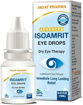 3. Jagat Pharma Advanced ISO Amrit Ayurvedic Eye Drops for Tired & Dry Eyes 10 Ml (Pack of 3)