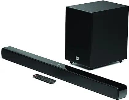 2. JBL Cinema SB271, Dolby Digital Soundbar with Wireless Subwoofer for Extra Deep Bass, 2.1 Channel Home Theatre with Remote, HDMI ARC, Bluetooth & Optical Connectivity (220W)