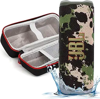 12. JBL Flip 6 - Waterproof Portable Bluetooth Speaker, Powerful Sound and deep bass, IPX7 Waterproof, 12 Hours of Playtime with Megen Hardshell Case - Camo