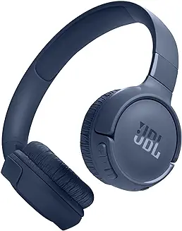 13. JBL Tune 520BT Wireless On Ear Headphones with Mic, Pure Bass Sound, Upto 57 Hrs Playtime, Speedcharge, Customizable Bass with Headphones App, Lightweight, Bluetooth 5.3 (Blue)