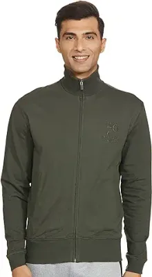 12. Jockey 2730 Men's Super Combed Cotton French Terry Jacket with Ribbed Cuffs and Convenient Side Pockets
