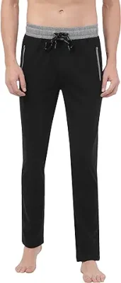 7. Jockey 9510 Men's Super Combed Cotton Rich Slim Fit Trackpants with Side and Back Pockets