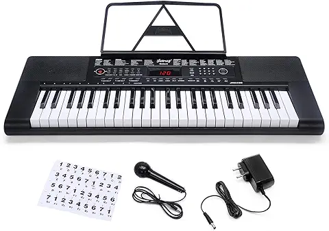 5. JUAREZ Octavé JRK490 49-Key Portable Electronic Teaching Keyboard Piano with LED Display