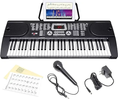 3. JUAREZ Octavé JRK661 61-Key Electronic Keyboard Piano with LED Display