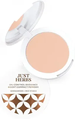 10. Just Herbs Oil Control Radiance Booster Age Defying Compact Powder