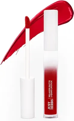 10. Just Herbs Relaxed Matte Liquid Lipstick Lip colour for Women, Nourishing & Long Lasting Lipsticks 4 ml (Rose Royale)