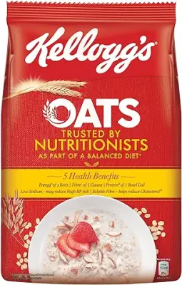 10. Kellogg's Oats, Rolled Oats, High in Protein and Fibre, Low in Sodium, 900g Pack
