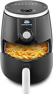 7. KENT 16096 Classic Hot Air Fryer 4L 1300 W | 80% Less Oil | Instant Electric Air Fryer | Auto Cut Off | Fry, Grill, Roast, Steam, and Bake | 1 Year Warranty | Black