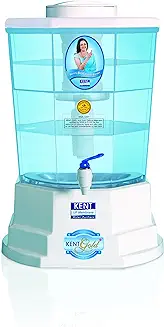 12. KENT Gold Plus Gravity Water Purifier (11015) | UF Technology Based | Non-Electric & Chemical Free | Counter Top | 20L Storage | White