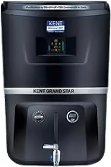 13. KENT Grand Star-B RO+UV+UF+TDS Control+UV In-tank, and Zero Water Wastage Technology black