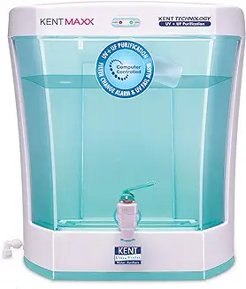 4. KENT Max UV Water Purifier (11013) | UV+UF Water Purification | Wall Mountable| Transparent Detachable Storage Tank | 7L Storage | 60 L/hr Output | White
