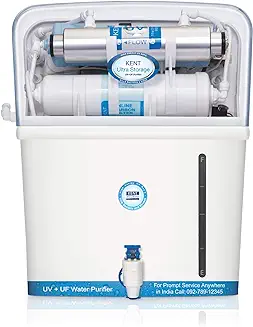 11. KENT Ultra Storage UV Water Purifier (11042) | UV+UF Water Purification | Wall Mountable | 8L Storag (Not Suitable for Borewell or tanker water)